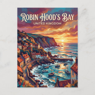 Robin Hood's Bay Storbritannien Vykort