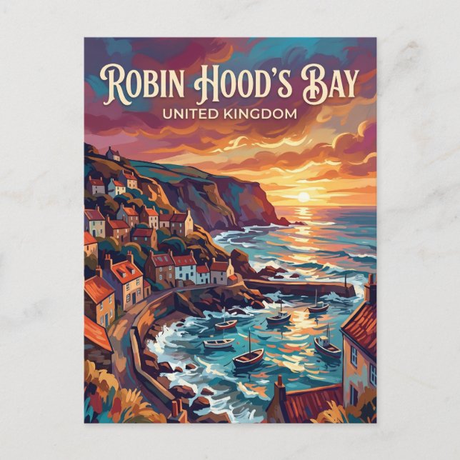 Robin Hood's Bay Storbritannien Vykort (Framsida)