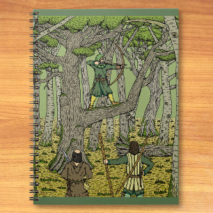 Robin Huva i Sherwood Forest Anteckningsbok Med Spiral