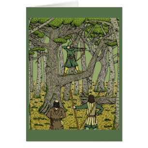 Robin Huva i Sherwood Forest Hälsningskort
