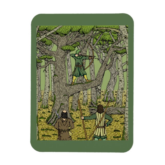 Robin Huva i Sherwood Forest Magnet (Vertikal)