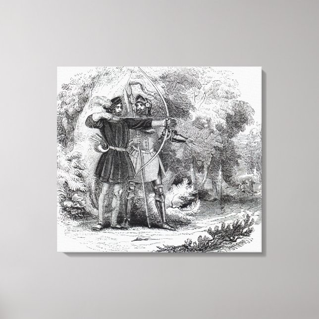Robin Huva och Little John Canvastryck (Framsida)