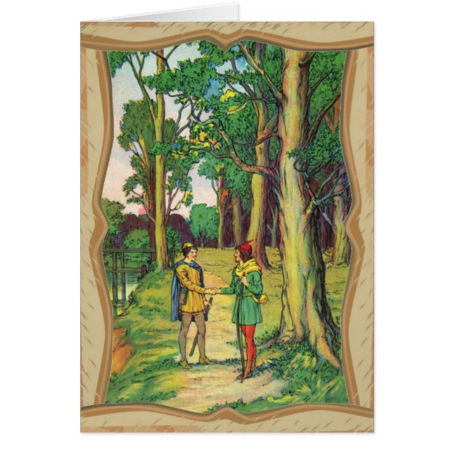 Robin Huva och Little John Hälsningskort (Framsidan)