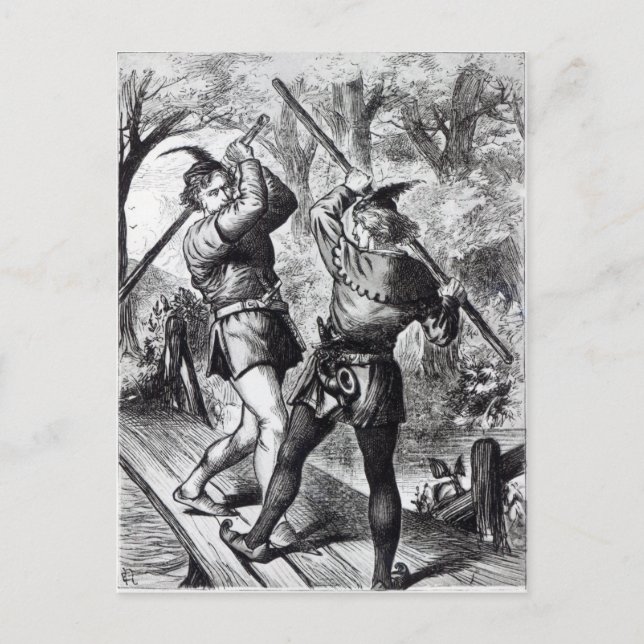 Robin Huva och Little John Vykort (Framsida)