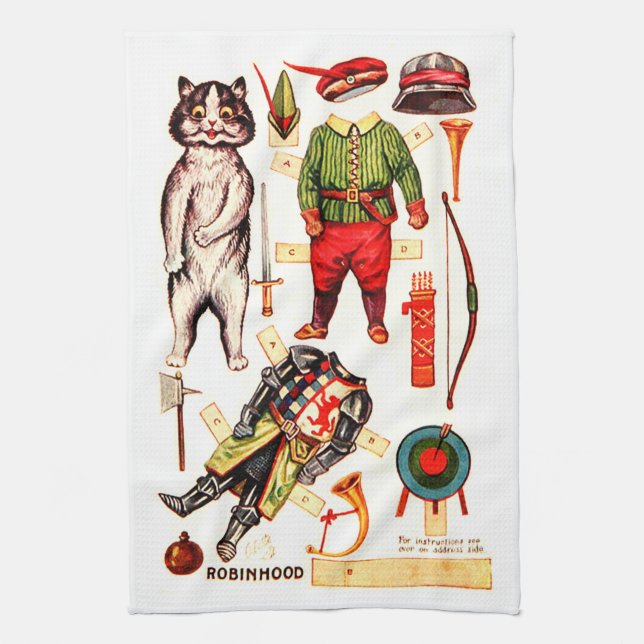 Robin Huva, Papper Doll, Louis Wain Kökshandduk (Vertikal)