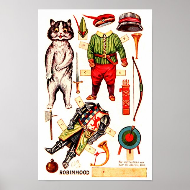 Robin Huva, Papper Doll, Louis Wain Poster (Framsidan)
