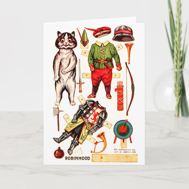 Robin Huva, Papprare doll, Louis Wain Kort (Framsida)