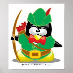 Robin Huva Penguin Poster