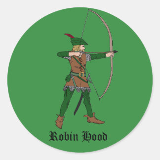 Robin Huva Sticker Runt Klistermärke