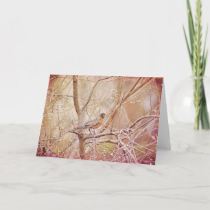 Robin Illustrated Scripture Card Matthew 6:26 Kort