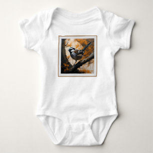 Robin In A Träd Oil Paint T Shirt