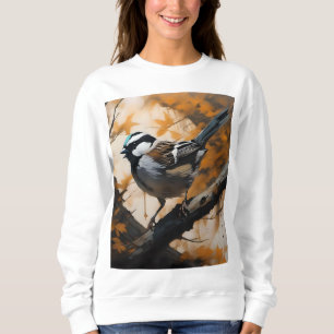 Robin In A Träd Oil Paint T Shirt