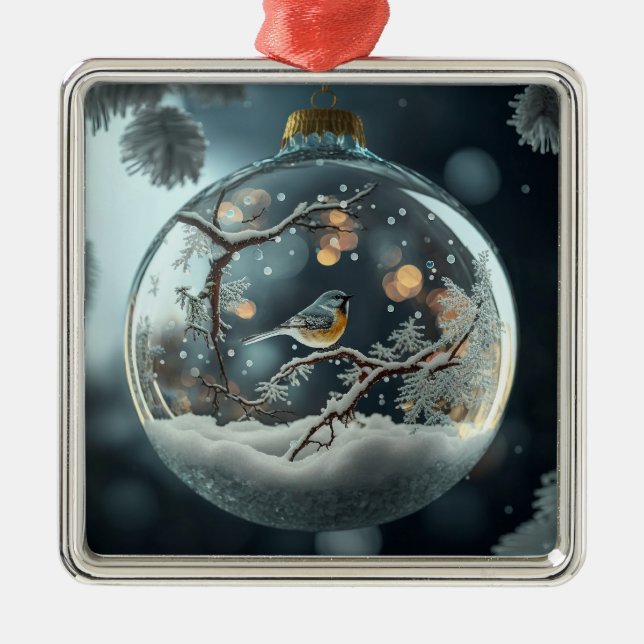 Robin in Globe Ornament (Framsidan)