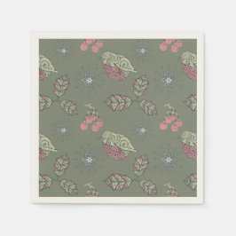 Robin jul doodle napkins pappersservett