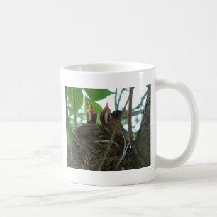 Robin med babyar kaffemugg