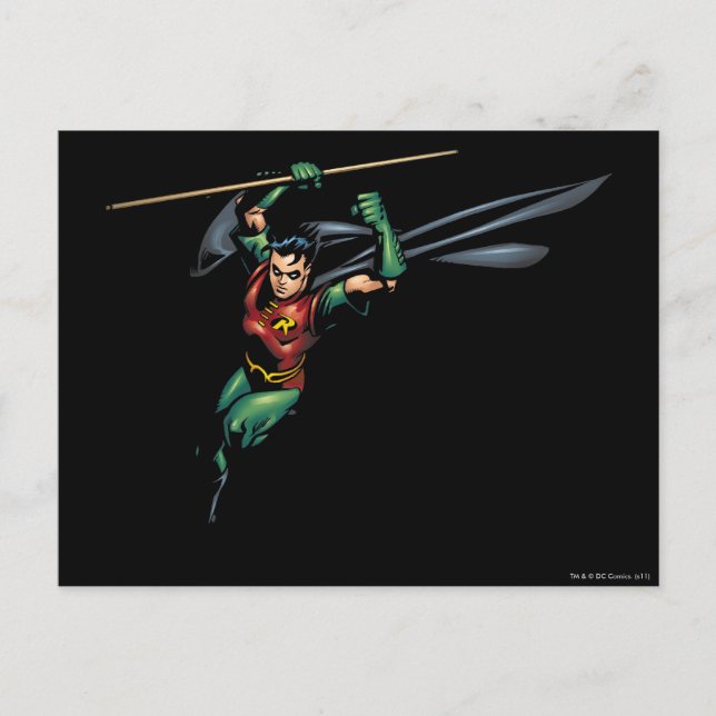 Robin med stab - Leaps Vykort (Framsida)