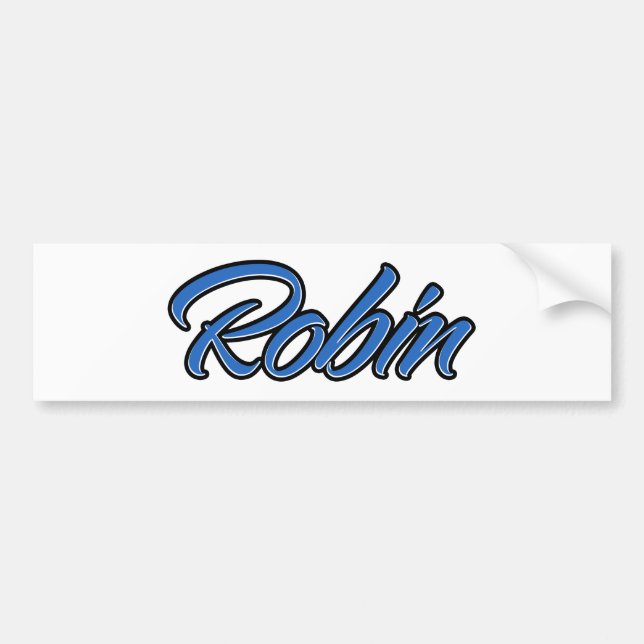 Robin Namn blue Aufkleber Sticker Autoaufkleber Bildekal (Framsidan)