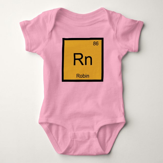 Robin Namn Kemi Element Periodiska Systemet Tee (Framsida)
