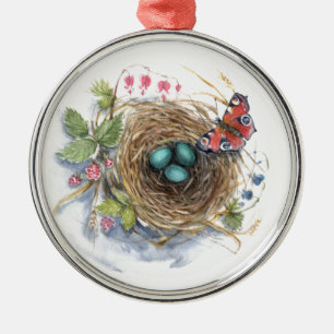 Robin Nest Julgransprydnad Metall