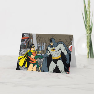 Robin och Batman Handshake Kort