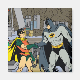 Robin och Batman Handshake Magnet