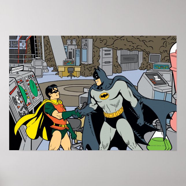 Robin och Batman Handshake Poster (Framsidan)