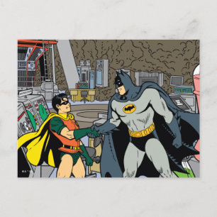 Robin och Batman Handshake Vykort