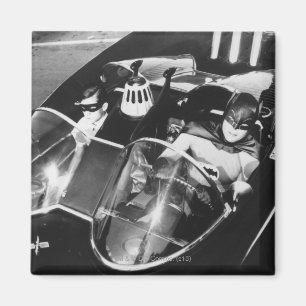 Robin och Batman i Batmobile Magnet