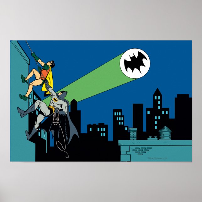 Robin och Batman klättrar Poster (Framsidan)