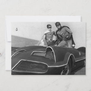 Robin och Batman ständiga i Batmobile