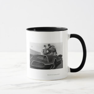 Robin och Batman ständiga i Batmobile Mugg