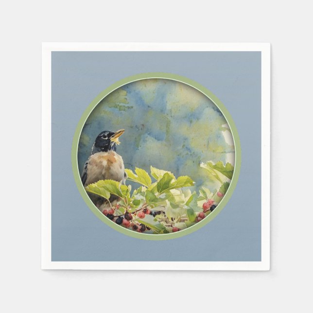 Robin och Berries - Pappersservett (Framsidan)