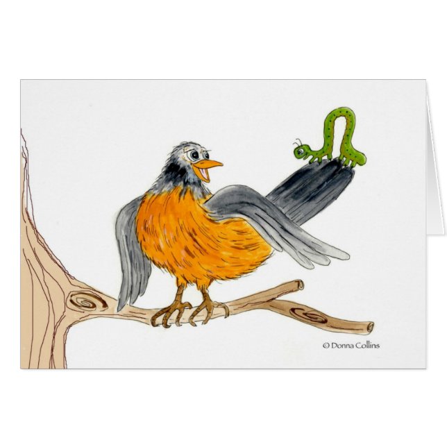 Robin och Grönt Inch Mask OBS Kort (Framsidan Horizontal)