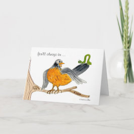 Robin och Inchworm Best Friends Forever Card Kort