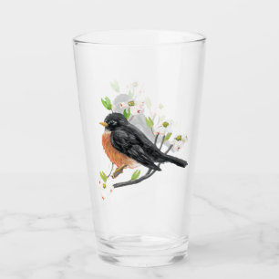 Robin på Dogwood Glass Tumbler Glaskopp