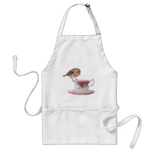 Robin på en tekopp-apron förkläde