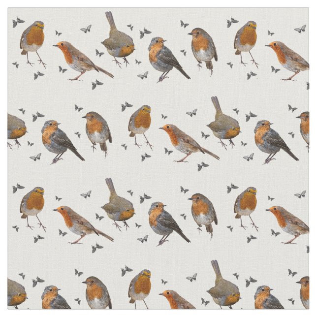 Robin Party Fabric (välj färg) Tyg (Närbild)