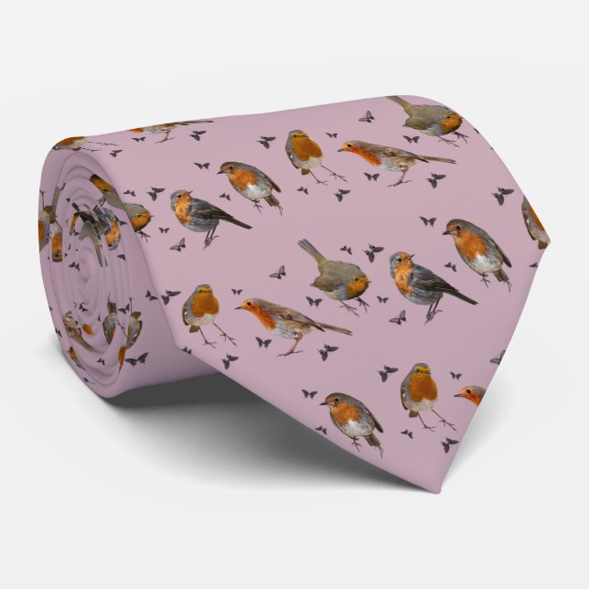 Robin Party Tie (Dusty Rosa) Slips (Rullad)