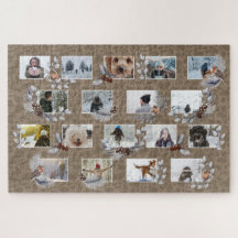 Robin Photo Collage Anpassningsbar Rustic Kraft Pa