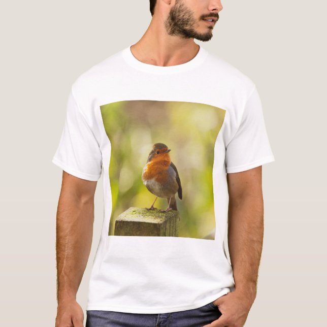 Robin red breast bird t shirt (Framsida)