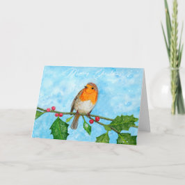 Robin Red Breast Folke-julkort Kort