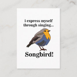 Robin Red Breast Songbird Visitkort