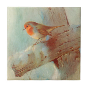Robin redbreast kakelplatta