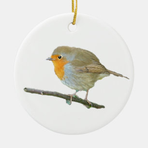 Robin Redbreast prydnad Julgransprydnad Keramik