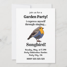 Robin Redbrös Songbird Garden Party Inbjudningar