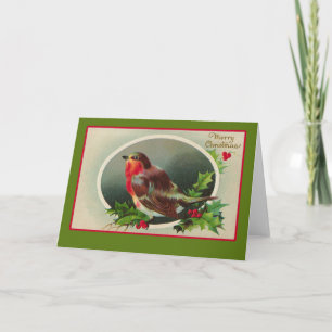 Robin Redbröst Vintage julkort Helgkort