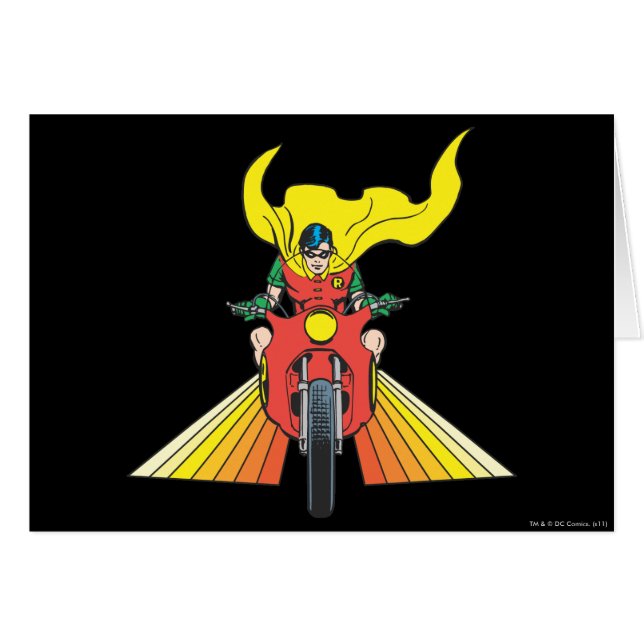 Robin Rides 2 2 Hälsningskort (Framsidan Horizontal)