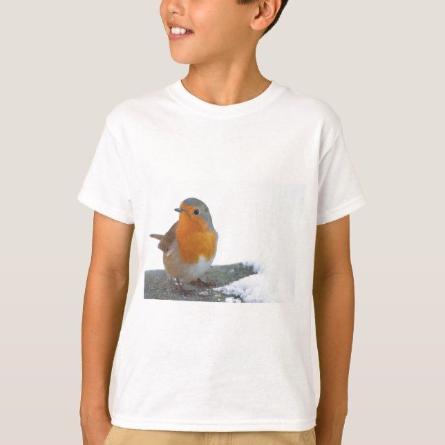Robin rött bröst t-shirt (Framsida)