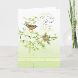 Robin sångfödelsedag kort