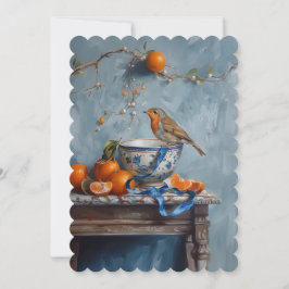 Robin - storlek för plattinbjudan: 12,7 cm x 17,8 spara datumet